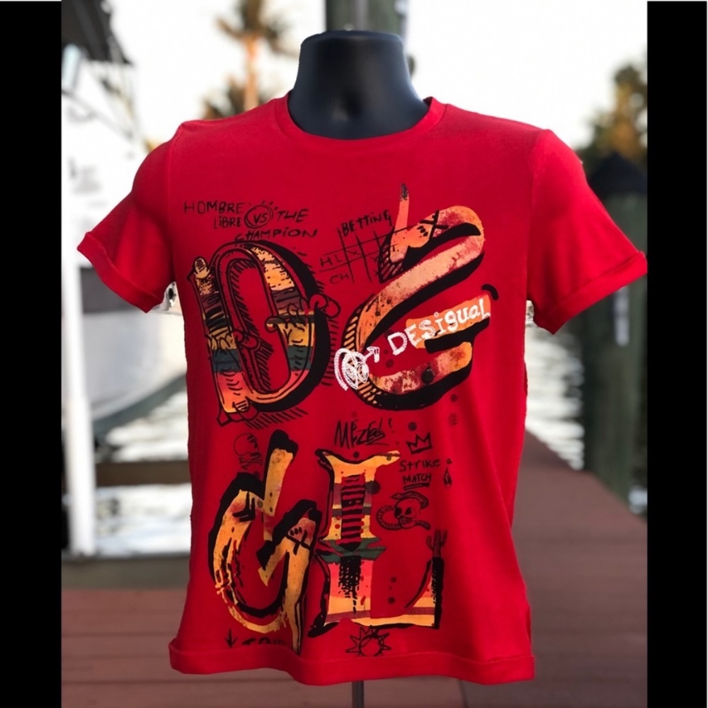 Shirt Boy’s Desigual short sleeve shirt red size 13/14